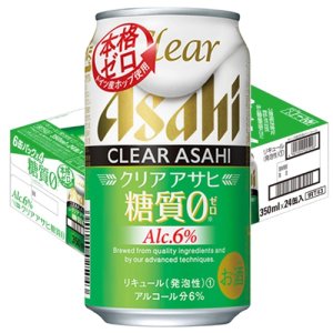 画像1: アサヒ　クリアアサヒ 糖質０ゼロ350ml缶1ケース（24本入）